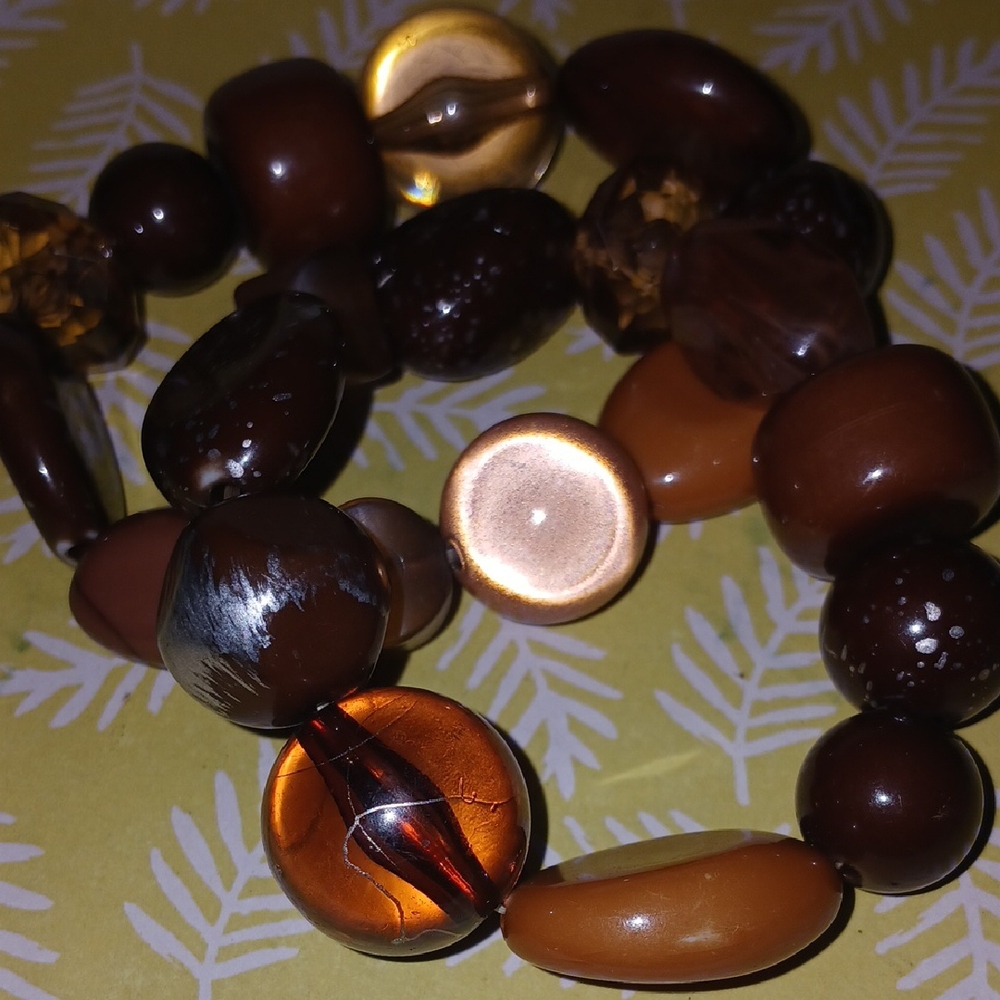 Elegant Brown Beaded Bracelet